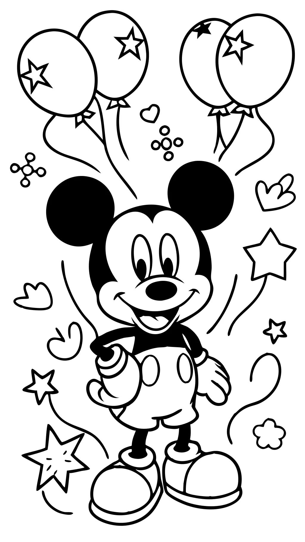 mickey mouse color pages free